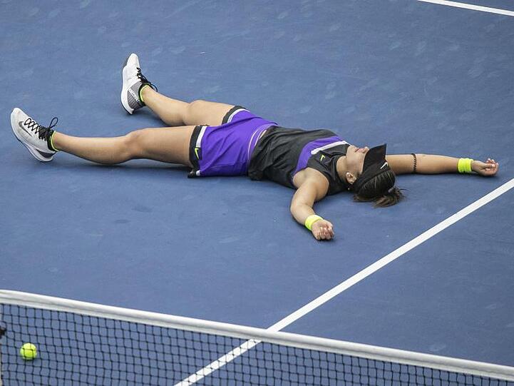 Bianca Andreescu war nach ihrem ersten Triumph bei einem Grand-Slam-Turnier überwältigt.