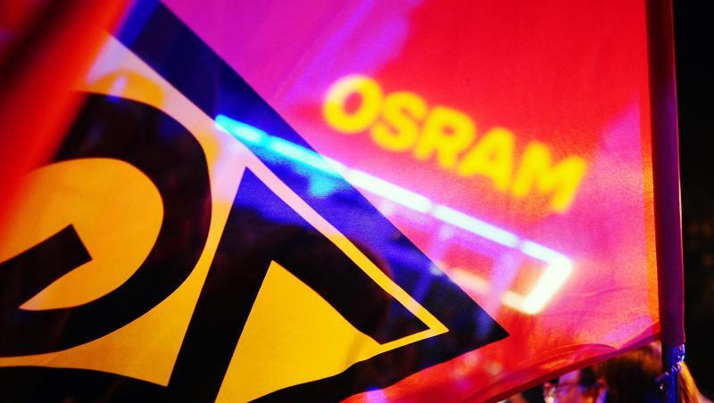 Die Logos von Osram und der IG Metall. Foto: Michael Hanschke/dpa/Archivbild Die Logos von Osram und der IG Metall. Foto: Michael Hanschke/dpa/Archivbild