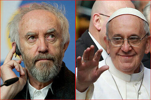 Ebenfalls gerne mit Papst Franziskus verglichen: Schauspieler Jonathan Pryce (&bdquo;Fluch der Karibik&ldquo;).