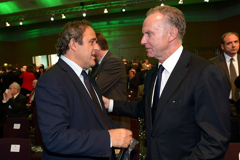 Michel Platini (l.) und Karl-Heinz Rummenigge.