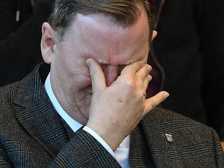 Geschockt: Der abgewählte Thüringer Ministerpräsident Bodo Ramelow (Linke).