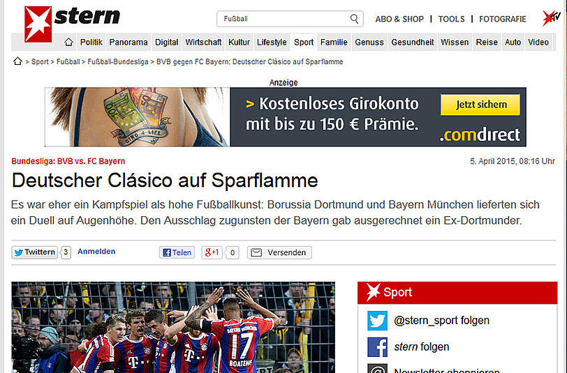 Stern: Deutscher Clásisco auf Sparflamme