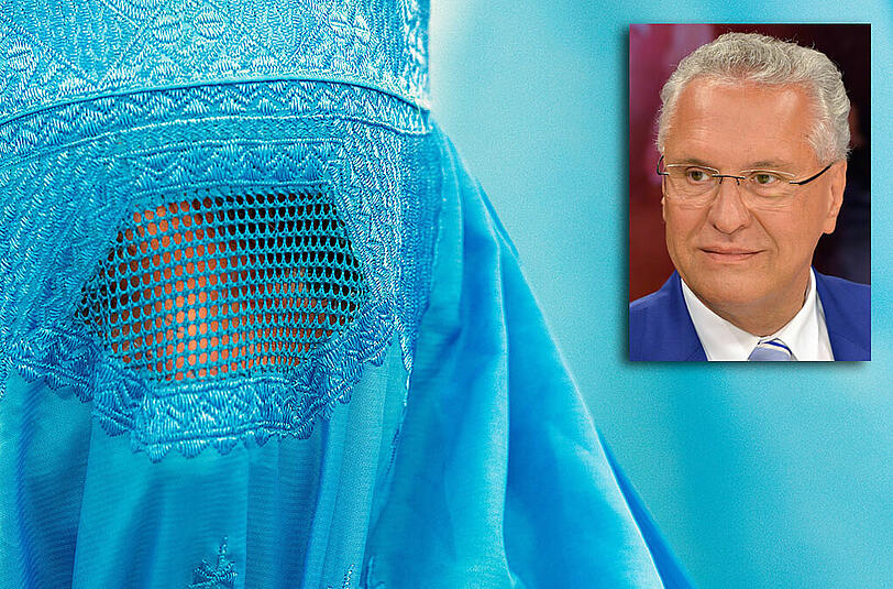 Bei der Burka ist die Sicht nur durch ein Stoffgitter möglich. Herrmann geht das zu weit.