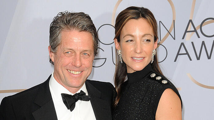 Hugh Grant und seine Ehefrau Anna Eberstein im Jahr 2019