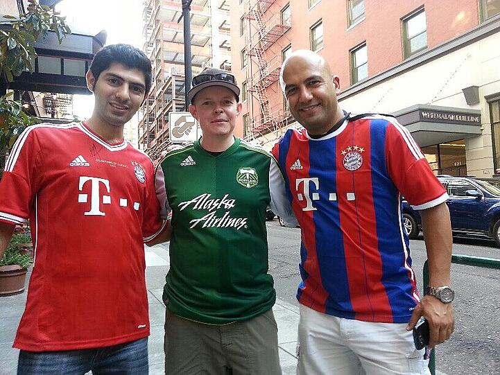 Die Bayern sind in Portland gelandet. Impressionen vor dem Spiel gegen das MLS-Allstar-Team am Pionier Square.