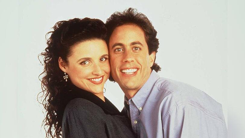 Julia Louis-Dreyfus und Jerry Seinfeld zu alten "Seinfeld"-Zeiten.