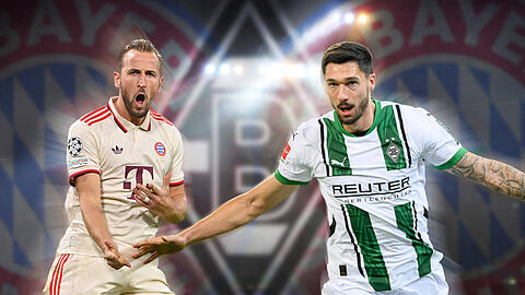 Die Partie zwischen dem FC Bayern und Gladbach wird zum Duell der Top-Stürmer: Harry Kane und Fohlen-Angreifer Tim Kleindienst.