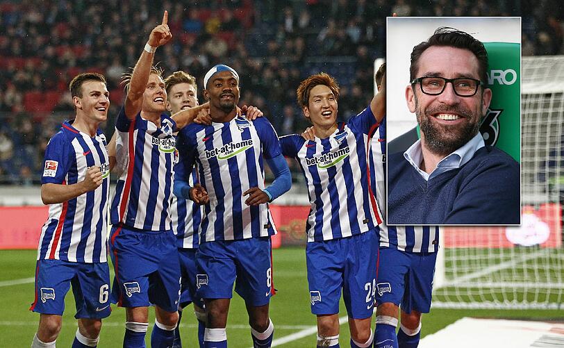 Michael Preetz (kleines Bild) ist mit 93 Toren noch immer Rekordtorschütze von Hertha BSC. Seit 2009 ist er Manager bei den Berlinern.
