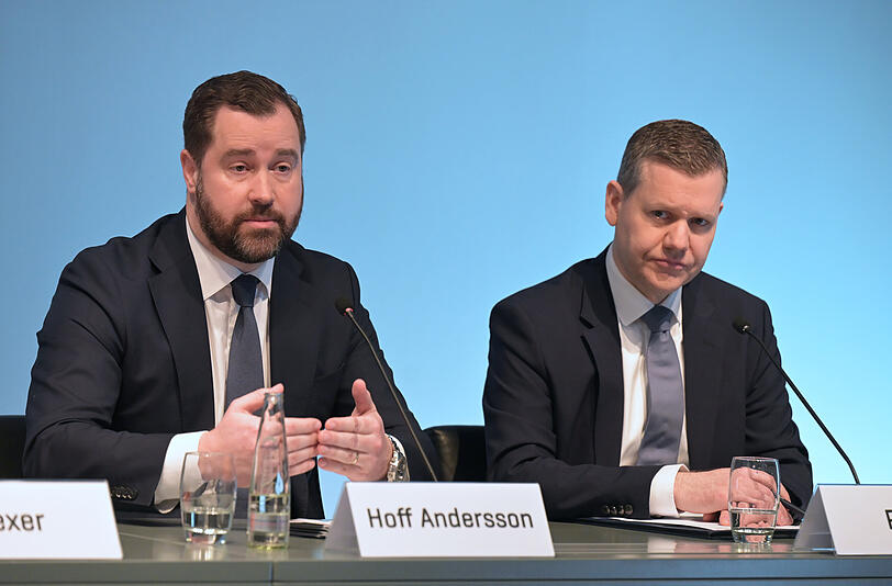 Thomas Hoff Andersson (l.), Geschäftsführer Aviation & Operation der Flughafen München GmbH, und Heiko Reitz, Lufthansa-Hub-Manager, bei der Pressekonferenz. Thomas Hoff Andersson (l.), Geschäftsführer Aviation & Operation der Flughafen München GmbH, und Heiko Reitz, Lufthansa-Hub-Manager, bei der Pressekonferenz.