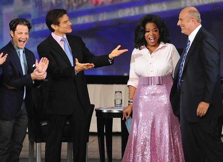 Der US-Psychologe und Fernsehmoderator Dr. Phil Mcgraw (rechts) ist auf der Forbes-Liste der mächtigsten Promis auf Platz 18.