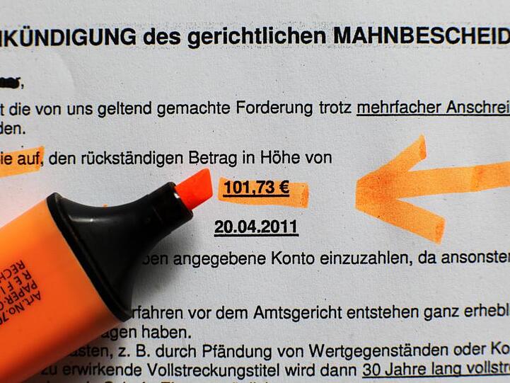 Forderungen eines Inkassounternehmens.