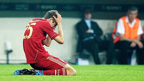 Thomas Müller nach dem verlorenen "Finale dahoam" 2012.