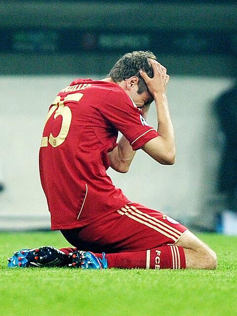 Thomas Müller nach dem verlorenen "Finale dahoam" 2012.