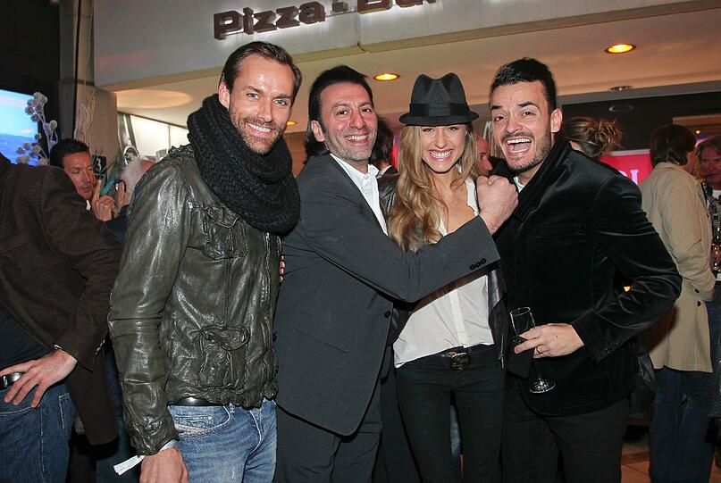 Sven Hannawald, Ugo Crocamo, Alena Gerber und Giovanni Zarella