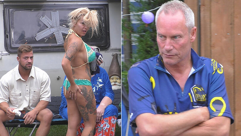 "Promi Big Brother": Kritischer Blick auf Gingers (li.) Kehrseite von Jürgen Trovato (re.) "Promi Big Brother": Kritischer Blick auf Gingers (li.) Kehrseite von Jürgen Trovato (re.)
