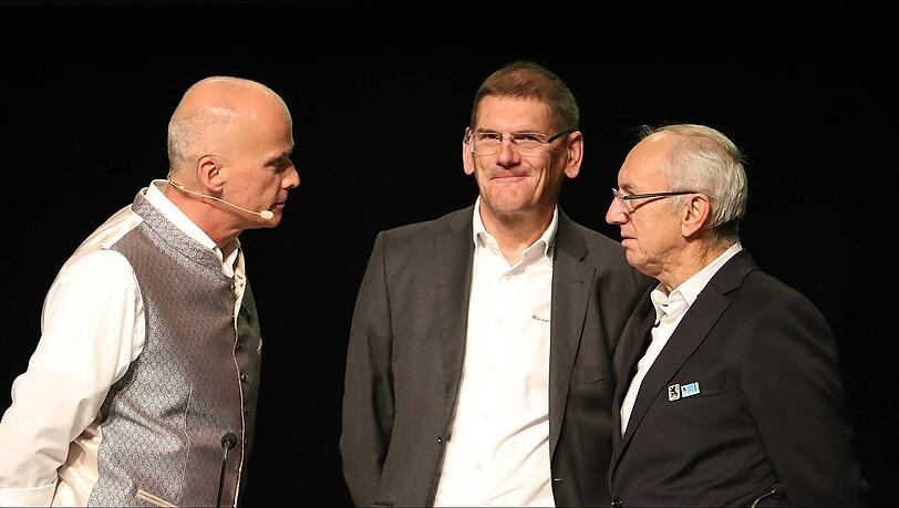 Robert Reisinger (l.), Heinz Schmidt (M.) und Hans Sitzberger: Die drei Hauptprotagonisten in der Posse des TSV-Präsidiums.