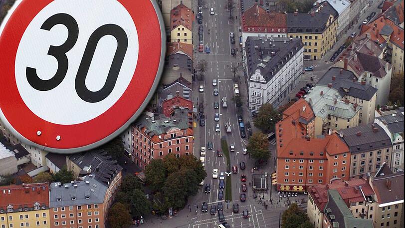 In der Rosenheimer Straße gilt seit einem halben Jahr Tempo 30. Es halten sich nur wenig Autofahrer dran.