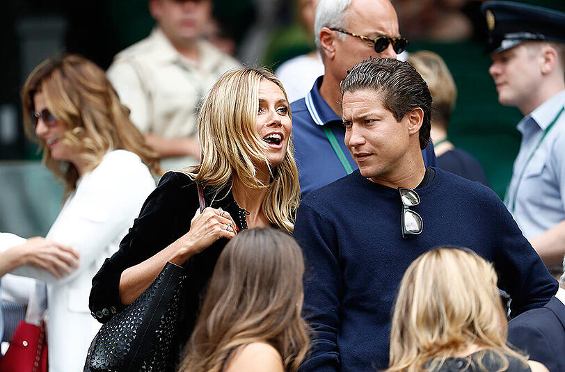 Glückliches Paar auch ohne Ehering: Heidi Klum und ihr Vito wurden erst kürzlich gemeinsam bei Wimbledon auf der Tribüne gesichtet.