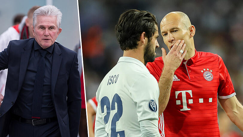 Letztes Jahr war gegen Real Schluss (r.). Jetzt steht Jupp Heynckes (l) an der Seitenlinie, der die spanischen Mannschaften sehr gut kennt. Letztes Jahr war gegen Real Schluss (r.). Jetzt steht Jupp Heynckes (l) an der Seitenlinie, der die spanischen Mannschaften sehr gut kennt.