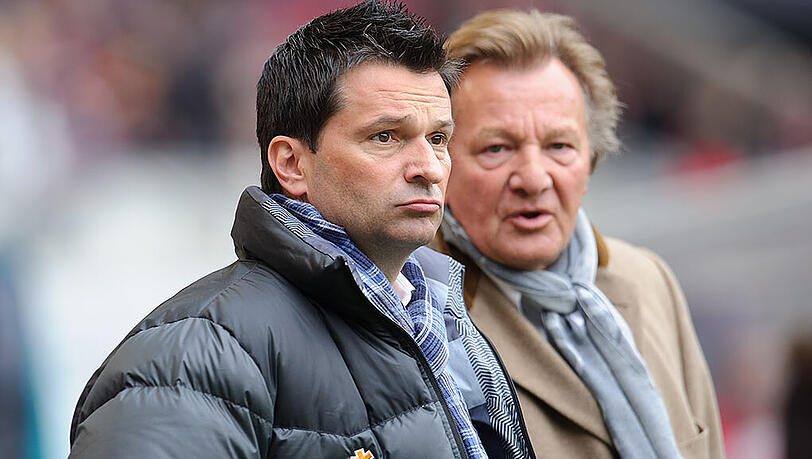 Mainz, wie es singt und lacht: FSV-Manager Christian Heidel (links) und FSV-Präsident Harald Strutz. Mainz, wie es singt und lacht: FSV-Manager Christian Heidel (links) und FSV-Präsident Harald Strutz.