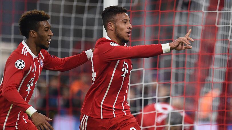 Das jüngste bayrisch-französische Erfolgserlebnis: Kingsley Coman und Corentin Tolisso bejubeln ihren in Co-Produktion entstandenen Treffer zum 3:1-Sieg gegen Paris.