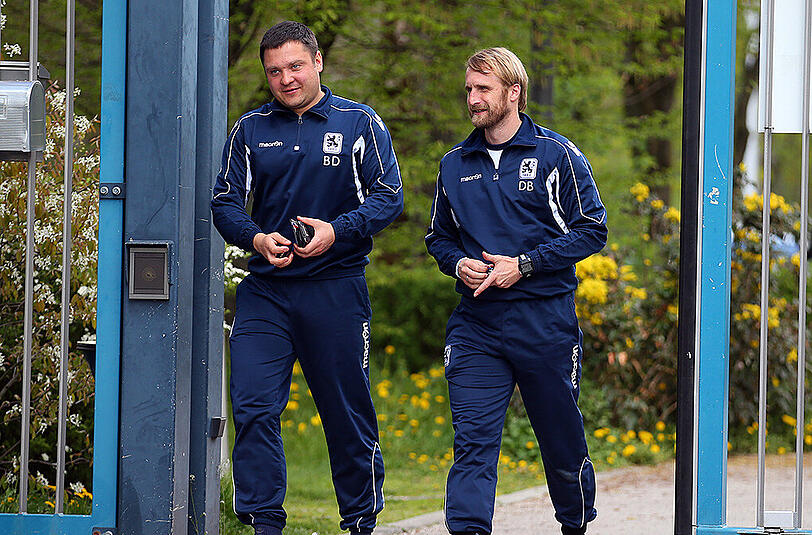 Das Trainerteam hat die Zuständigkeiten gewechselt. Chefcoach am letzten Spieltag wird Denis Bushuev (l) sein.