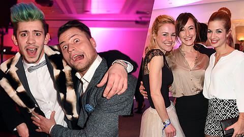 Daniele Negroni (v.l.n.r.), Rocco Stark, Rhea Harder-Vennewald, Maike von Bremen und Susan Sideropoulos bei "Movie meets Media" im Hotel Palace Berlin.