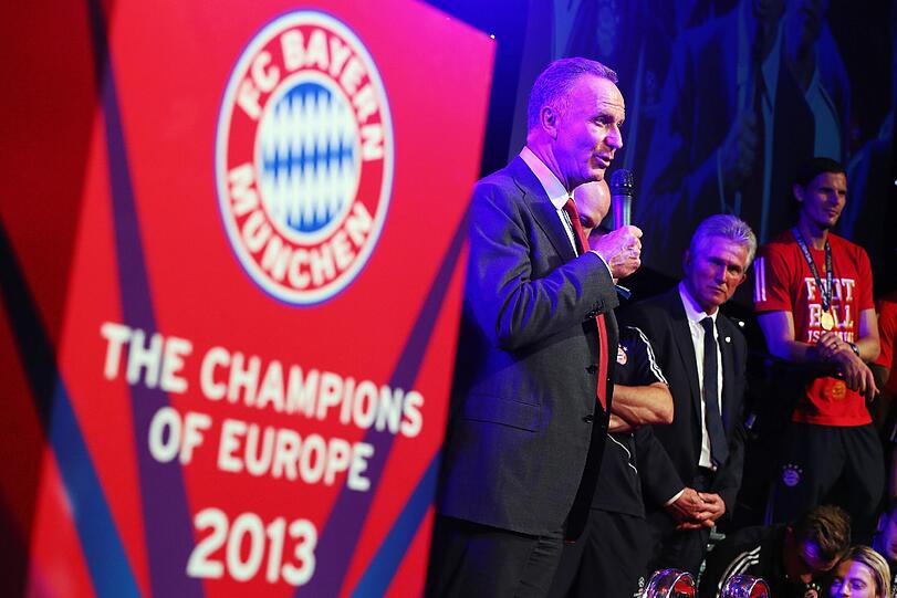 So sehen Sieger aus! Die Helden von London feiern den Champions League-Sieg 2013.