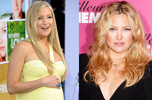 War sie überhaupt schwanger? Kate Hudson strahlt genau so glücklich wie vor der Geburt - schlank wie eh und je.