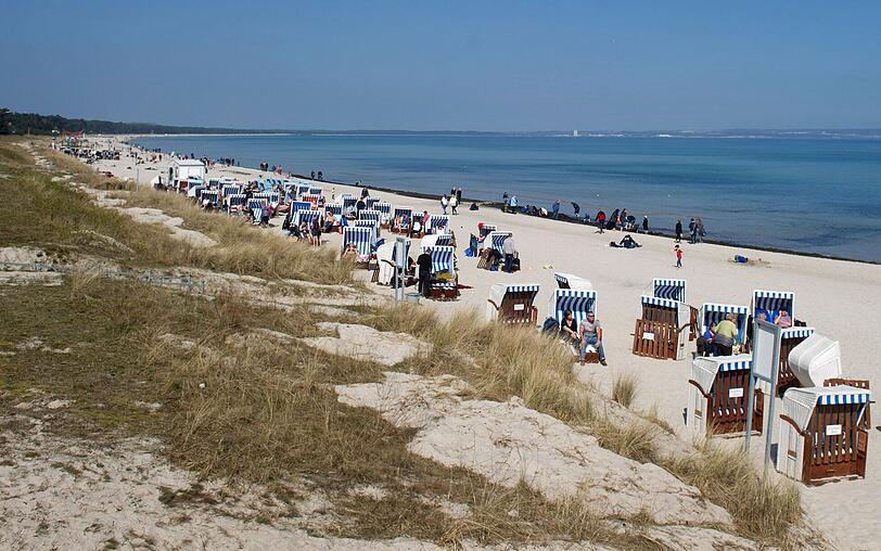 Deutschland genießt das Frühlingswetter. Hier ein Bild aus Binz, Rügen.