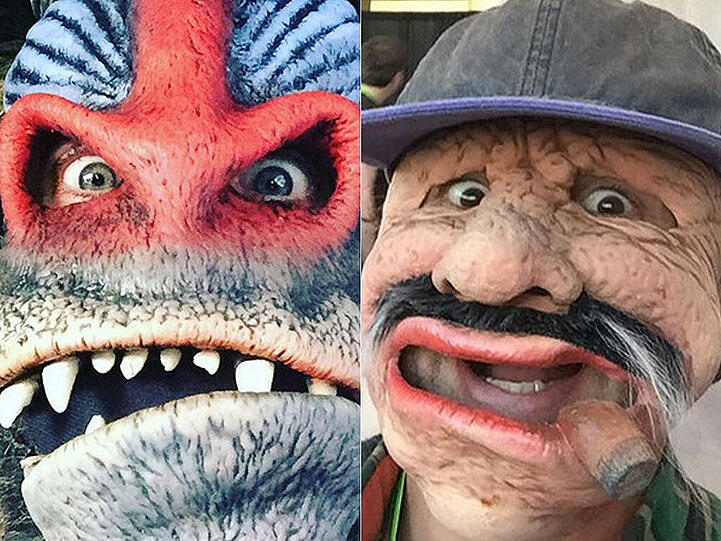 Gut getarnt: Jared Leto als Mandrill (l.) und Mark Ruffalo als Groucho (r.)