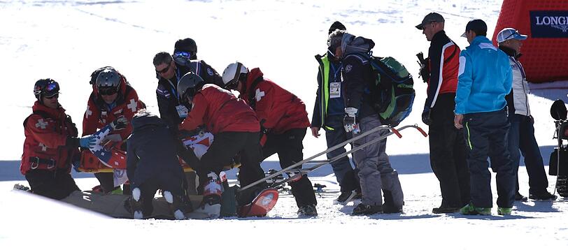 Der Tscheche Ondrej Bank ist bei den alpinen Ski Weltmeisterschaften in den USA schwer gestürzt.