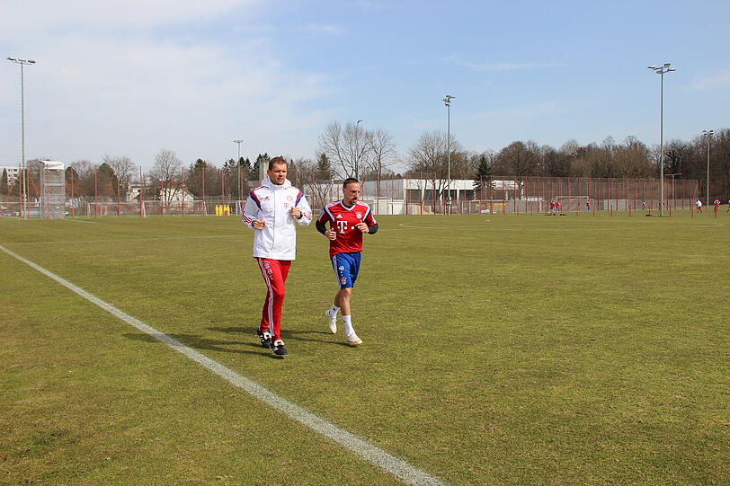 Am Dienstag gab's an der Säbener Straße ein öffentliche Trainingseinheit. Hier gibt's die Bilder!