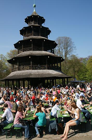 An heißen Tagen hat man das Gefühl, hier sitze halb München.