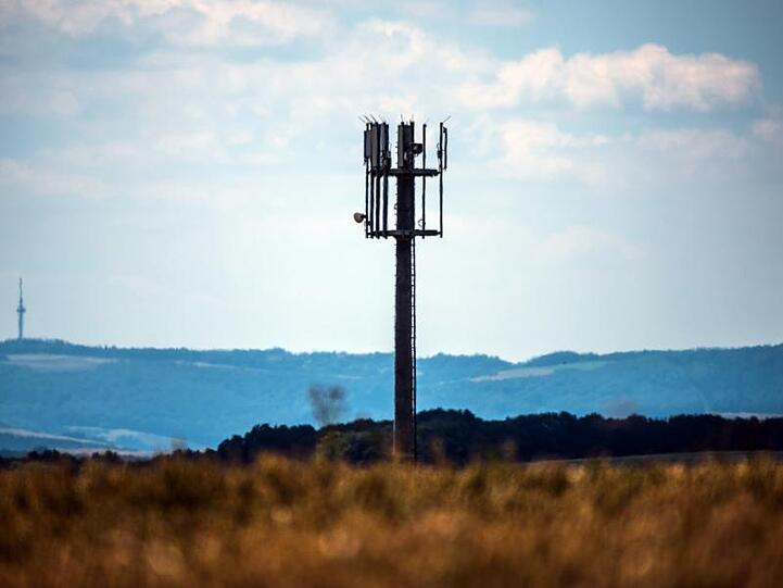 Mobilfunkmast bei Meisenheim in Rheinland-Pfalz.