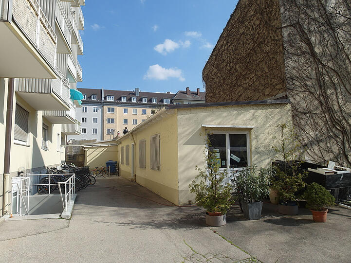 Das Atelier im Hinterhof der Schellingstraße 117.
