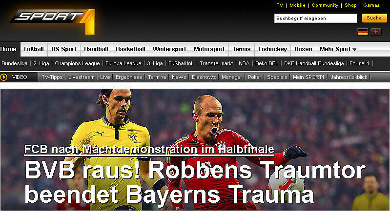 "Traumtor beendet Trauma", schreibt Sport1