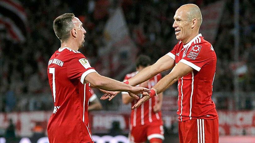 Ribérys kongenialer Partner auf Platz 7: Arjen Robben mit 274 Spielen und 134 Treffern