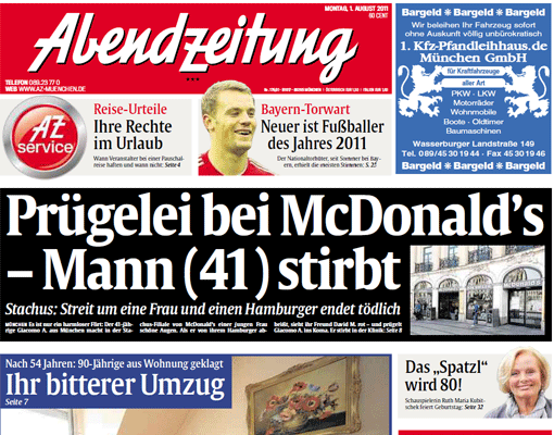 Jahres-Rückblick: Rückblick: Das Jahr 2011 in AZ-Schlagzeilen - München - Abendzeitung München