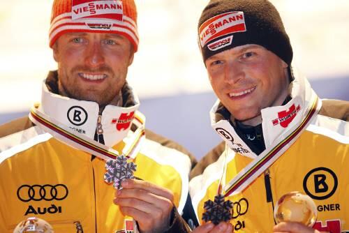 Sie holten die erste Medaille für die deutschen Langläufer bei der WM in Liberec: Axel Teichmann (links) und Tobias Angerer gewannen Silber im Teamsprint