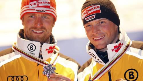 Sie holten die erste Medaille für die deutschen Langläufer bei der WM in Liberec: Axel Teichmann (links) und Tobias Angerer gewannen Silber im Teamsprint Sie holten die erste Medaille für die deutschen Langläufer bei der WM in Liberec: Axel Teichmann (links) und Tobias Angerer gewannen Silber im Teamsprint