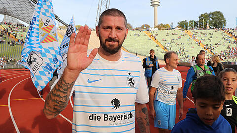 Sascha Mölders lief beim Legenden-Spiel wieder für den TSV 1860 auf.