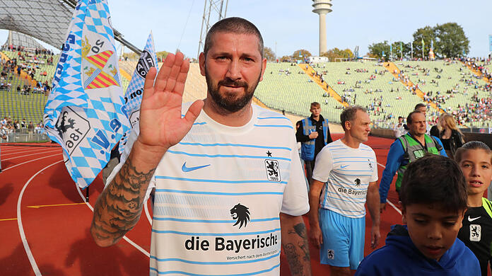 Sascha Mölders lief beim Legenden-Spiel wieder für den TSV 1860 auf.