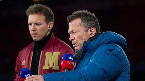 Sky-Experte Lothar Matthäus (r.) und Julian Nagelsmann.