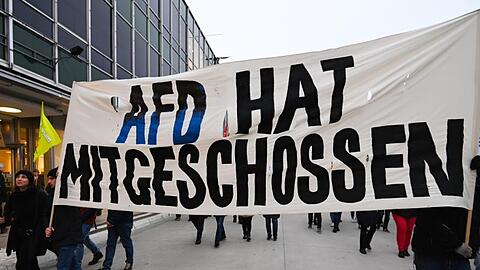 Demonstration nach den rechtsextremen Morden von Hanau: "AFD hat mitgeschossen".