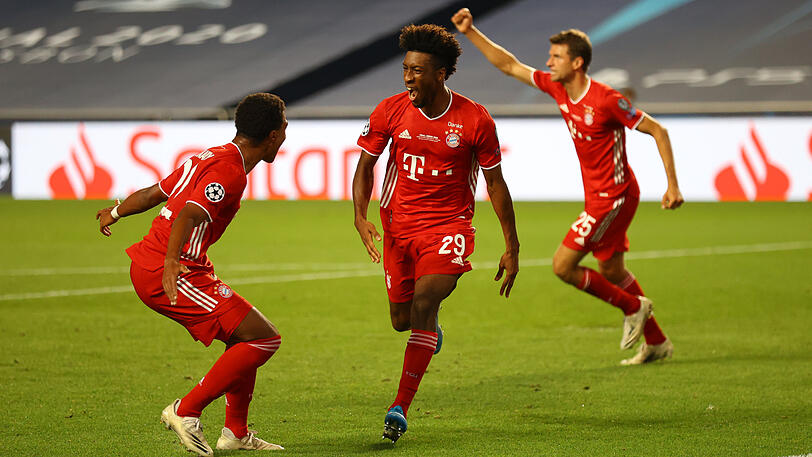 Hinein ins Glück: Comans Jubellauf nach seinem Tor zum 1:0.