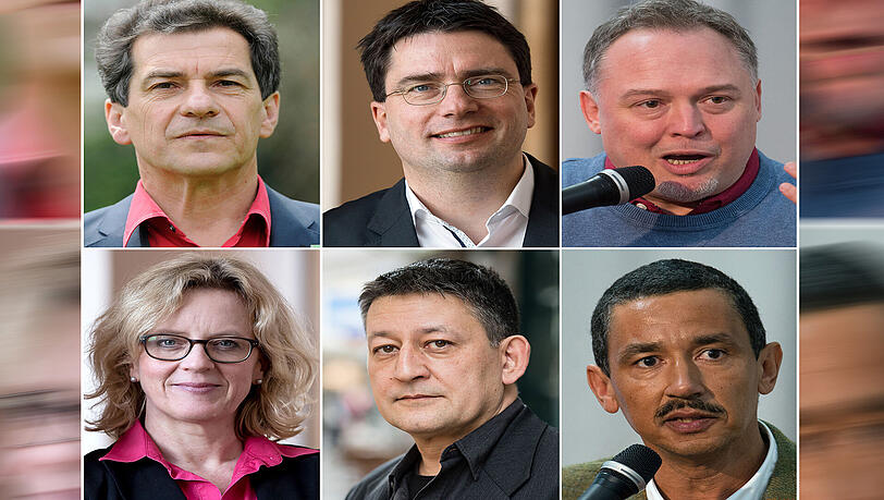 Die Bildkombo zeigt (von oben links nach unten rechts) die Kandidaten für den Vorsitz der Bayern-SPD: Klaus Barthel, Florian von Brunn, Markus Käser, Natascha Kohnen, Gregor Tschung und Uli Aschenbrenner. Die Bildkombo zeigt (von oben links nach unten rechts) die Kandidaten für den Vorsitz der Bayern-SPD: Klaus Barthel, Florian von Brunn, Markus Käser, Natascha Kohnen, Gregor Tschung und Uli Aschenbrenner.