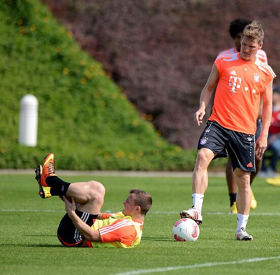 Die Bayern beim Morgentraining an Tag 3 in Doha.