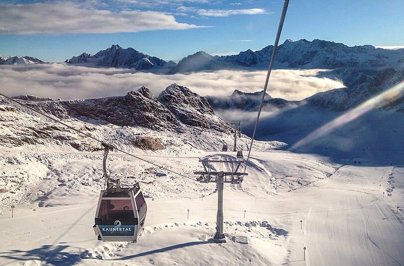 Einer der schönsten Gletscher in Tirol: Der Kaunertaler Gletscher.