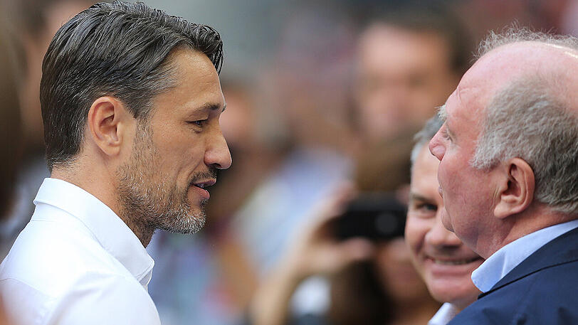 War doch nicht so gemeint: Vereinspräsident Uli Hoeneß (rechts) und Bayern-Trainer Niko Kovac.